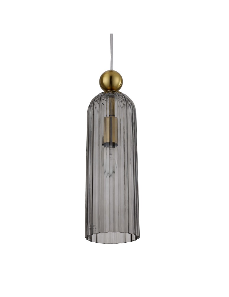 Single pendant lamps - Light Prestige Piega pendant lamp E14 1x40W smoked/gold LP-939/1P smoked - product kolory-swiatla.pl 9