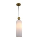 Single pendant lamps - Light Prestige Piega pendant lamp E14 1x40W white/gold LP-939/1P white - product 8