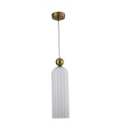 Single pendant lamps - Light Prestige Piega pendant lamp E14 1x40W white/gold LP-939/1P white - product 9
