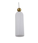 Single pendant lamps - Light Prestige Piega pendant lamp E14 1x40W white/gold LP-939/1P white - product 10