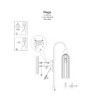 Single pendant lamps - Light Prestige Piega pendant lamp E14 1x40W white/gold LP-939/1P white - product 13