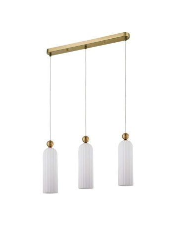 Light Prestige Piega pendant lamp E14 3x40W white/gold LP-939/3L white