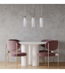 Pendant lamps on a strip - Light Prestige Piega pendant lamp E14 3x40W white/gold LP-939/3L white - product 2