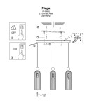 Pendant lamps on a strip - Light Prestige Piega pendant lamp E14 3x40W white/gold LP-939/3L white - product 4