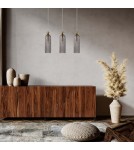 Pendant lamps on a strip - Light Prestige Piega 3x40W smoked/golden E14 pendant lamp LP-939/3L smoked - product 2