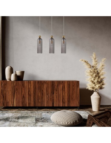 Light Prestige Piega 3x40W smoked/golden E14 pendant lamp LP-939/3L smoked - product 2