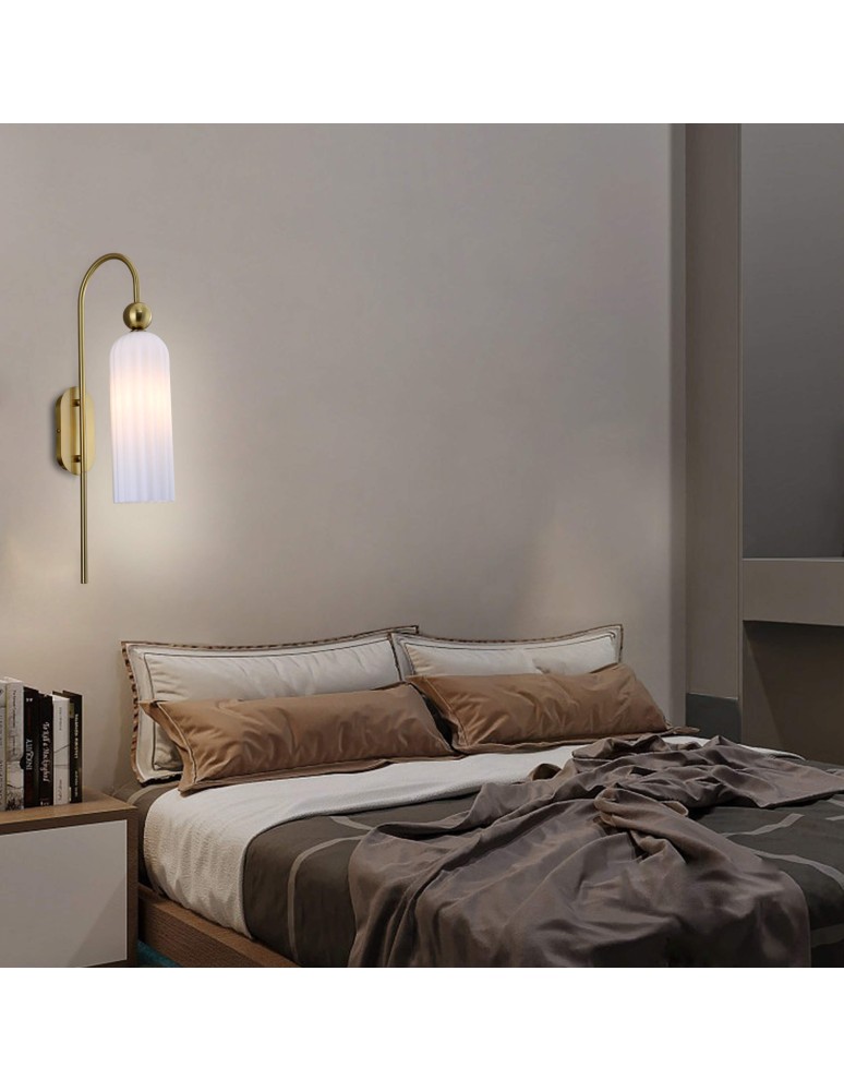 Glamour wall lamps - Light Prestige Piega Wall lamp LP-939/1W white - product kolory-swiatla.pl 2
