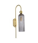 Glamour wall lamps - Light Prestige Piega Wall lamp E14 1x40W smoked/gold LP-939/1W smoked - product 1
