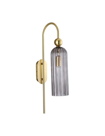 Light Prestige Piega Wall lamp E14 1x40W smoked/gold LP-939/1W smoked