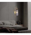 Glamour wall lamps - Light Prestige Piega Wall lamp E14 1x40W smoked/gold LP-939/1W smoked - product 3