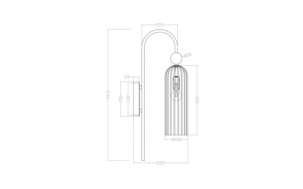 Light Prestige Piega Kinkiet E14 1x40W dymny/złoty LP-939/1W smoked