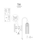 Glamour wall lamps - Light Prestige Piega Wall lamp E14 1x40W smoked/gold LP-939/1W smoked - product 5