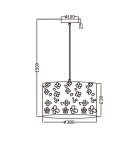 Pendant lamps - Light Prestige FLOWERS pendant lamp E27 1x40W white LP-686/1P - product 3