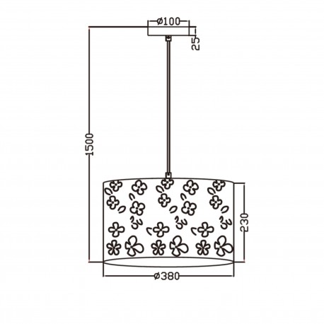 Light Prestige FLOWERS Lampa wisząca E27 1x40W biały LP-686/1P