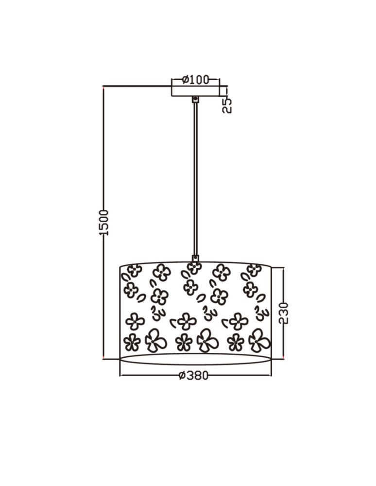Pendant lamps - Light Prestige FLOWERS pendant lamp E27 1x40W white LP-686/1P - product kolory-swiatla.pl 3