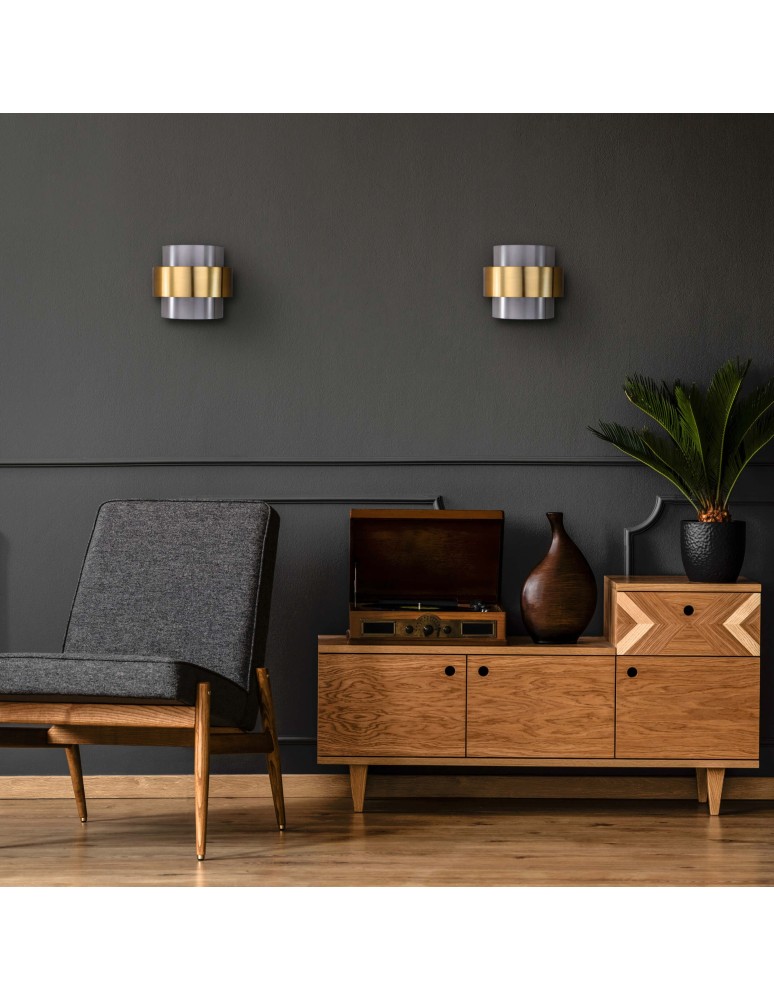 Gold wall lamps - Light Prestige Miele smoky wall lamp 1xG9 LP-866/1W SM/GD - product kolory-swiatla.pl 2