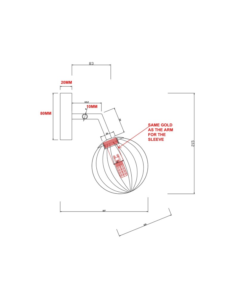 Wall lamps spheres - Light Prestige Arette wall lamp 1xG9 LP-133/1W - product kolory-swiatla.pl 7