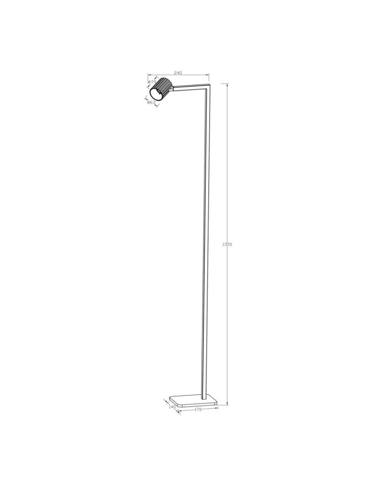 Floor lamps for reading - Light Prestige Tokio floor lamp black 1xGU10 LP-787/1F BK - product kolory-swiatla.pl 7