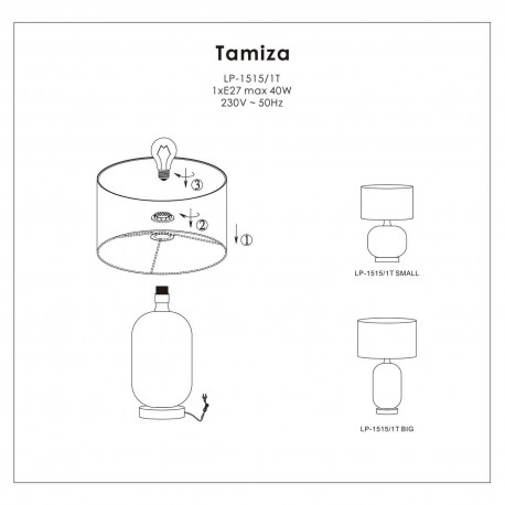 Light Prestige Tamiza biurkowa duża 1xE27 LP-1515/1T big