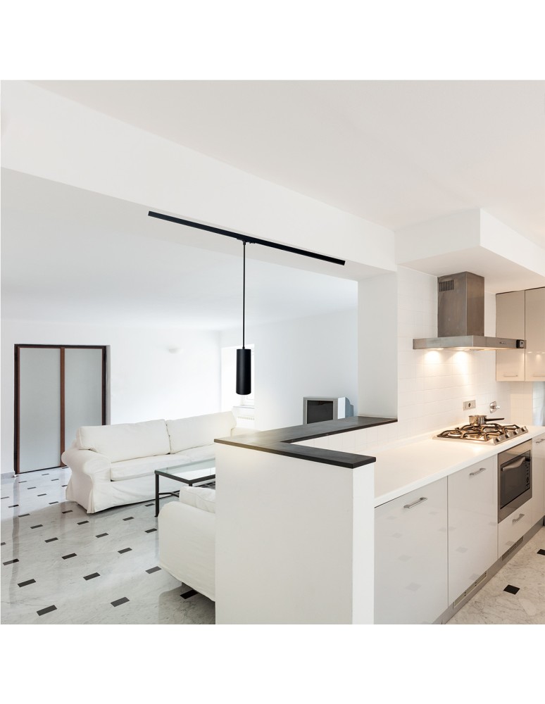 Lamps for 1 phase busbars - Light Prestige Snow pendant 1F black 1xGU10 LP-731/1P 1F BK - product kolory-swiatla.pl 2