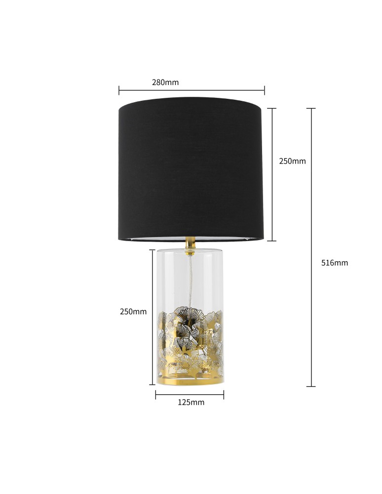 Table lamps with lampshade - Light Prestige Sunflower desk lamp black 1xE27 LP-818/1T BK - product kolory-swiatla.pl 15
