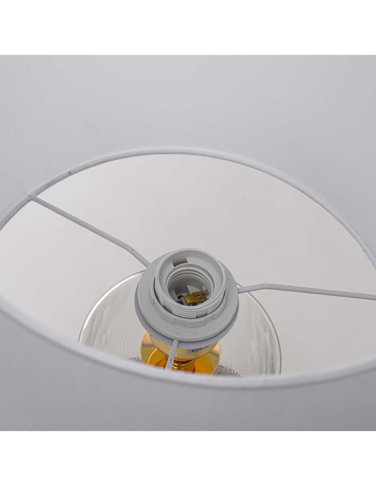 Table lamps with lampshade - Light Prestige Sunflower desk white 1xE27 LP-818/1T WH - product kolory-swiatla.pl 12