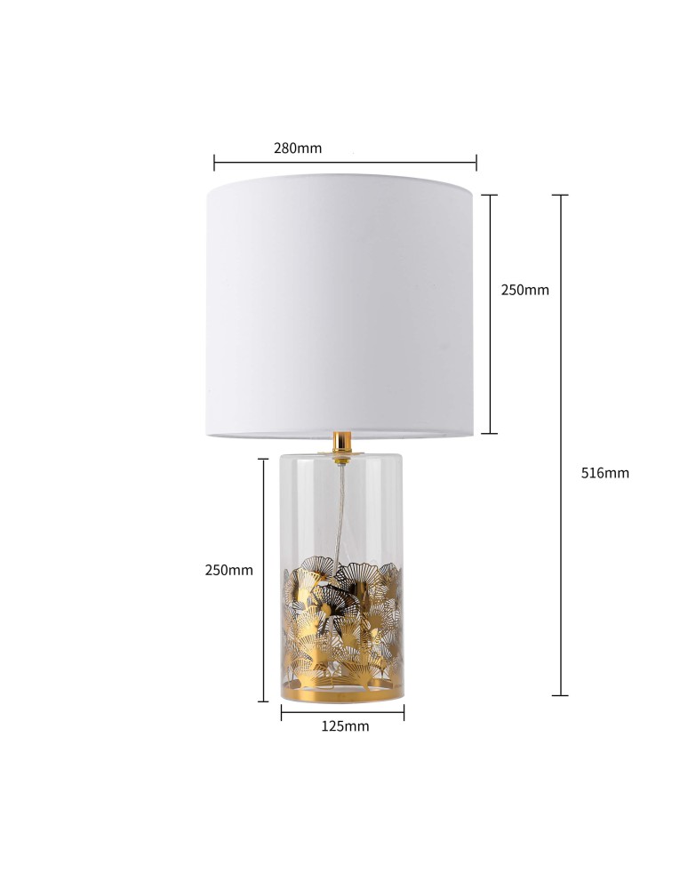 Table lamps with lampshade - Light Prestige Sunflower desk white 1xE27 LP-818/1T WH - product kolory-swiatla.pl 15
