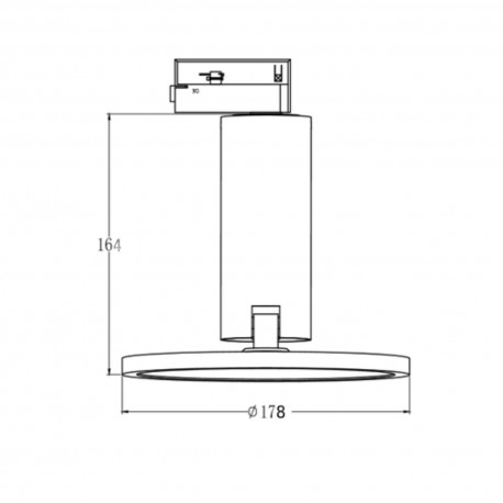 Light Prestige Reflektor Aquilion 1F czarny xLED LP-220/1R BK