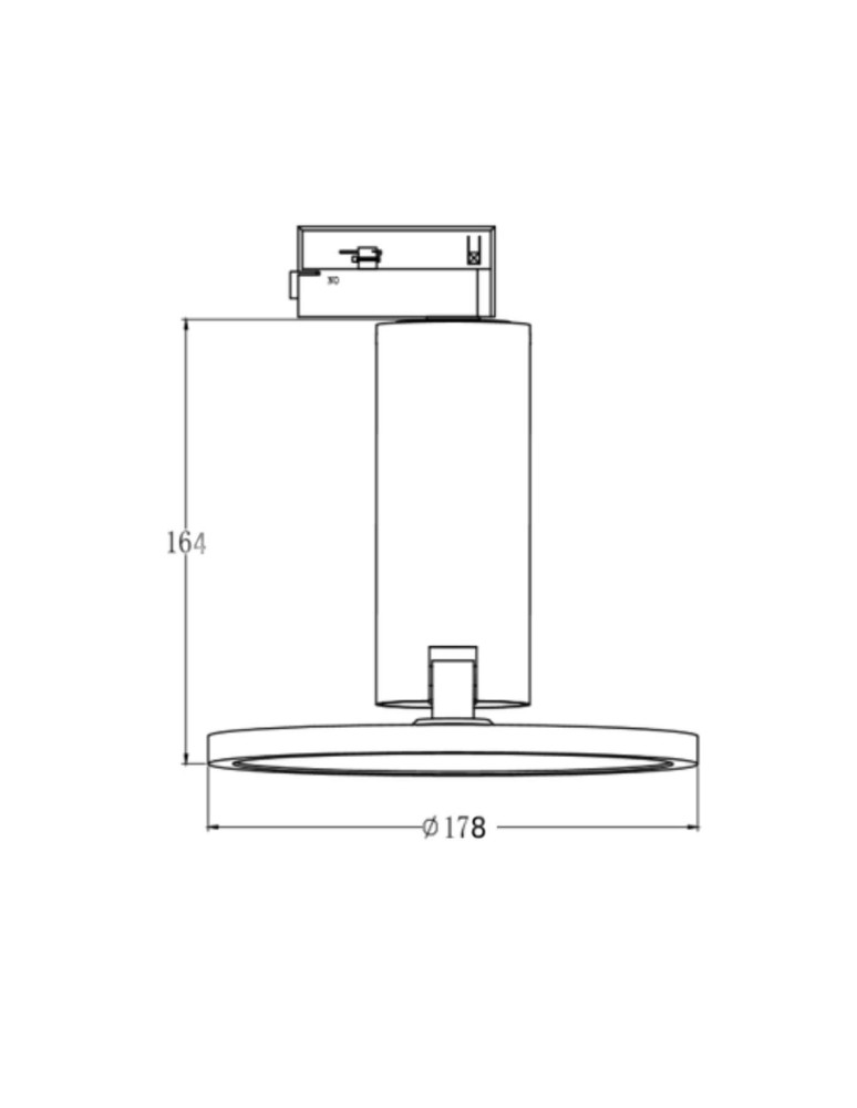 Lamps for 1 phase busbars - Light Prestige Aquilion 1F spotlight black xLED LP-220/1R BK - product kolory-swiatla.pl 4
