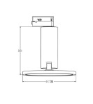 Lamps for 1 phase busbars - Light Prestige Aquilion 1F spotlight white xLED LP-220/1R WH - product 4