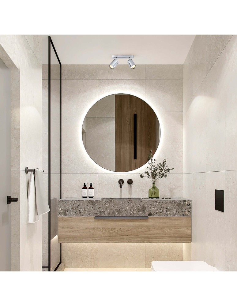 Bathroom ceiling lamps - Light Prestige Belize 2 spot chrome IP44 2xGU10 LP-734/2W CH - product kolory-swiatla.pl 2