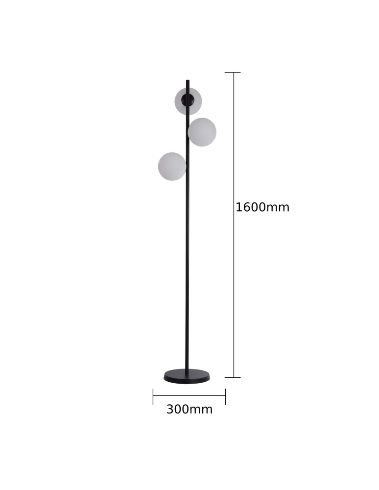 Floor lamps - Light Prestige Dorado Floor E14 3x40W black/white LP-002/3F BK - product kolory-swiatla.pl 4