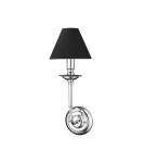 Wall lamps with lampshade - Light Prestige Glamour Wall lamp E14 1x40W silver/black LP-979/1W - product 1