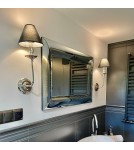 Wall lamps with lampshade - Light Prestige Glamour Wall lamp E14 1x40W silver/black LP-979/1W - product 2