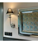 Wall lamps with lampshade - Light Prestige Glamour Wall lamp E14 1x40W silver/black LP-979/1W - product 4
