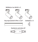 Ready-made rail kits - Light Prestige Ice SET 1F white GU10 white LP-732 3W WH SET - product 9