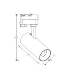 Ready-made rail kits - Light Prestige Ice SET 1F black GU10 black LP-732 3W BK SET - product 8