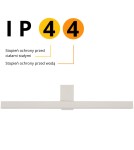 Bathroom wall lamps - Light Prestige Nevada wall lamp M white IP44 1xLEDxLED LP-778/1W M WH - product 6