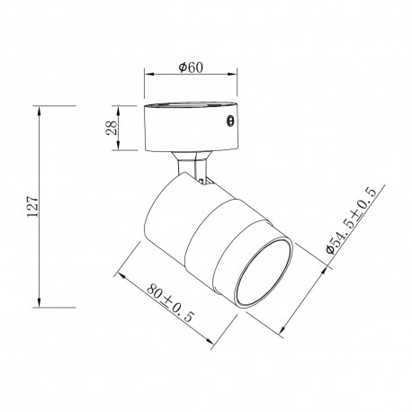 Light Prestige Spot Anillo 1xGU10 czarny LP-770/1W BK