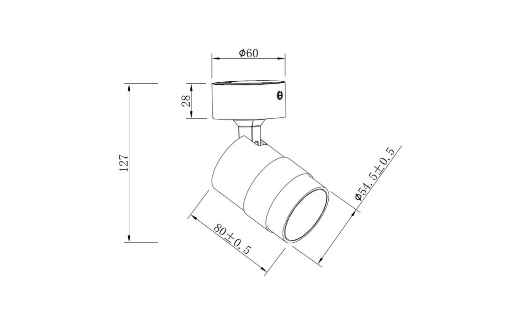 Light Prestige Spot Anillo 1xGU10 czarny LP-770/1W BK