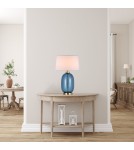 Table lamps with lampshade - Light Prestige Amur table lamp blue 1xE27 LP-919/1T blue - product 2