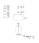 Table lamps with lampshade - Light Prestige Amur table lamp blue 1xE27 LP-919/1T blue - product 6
