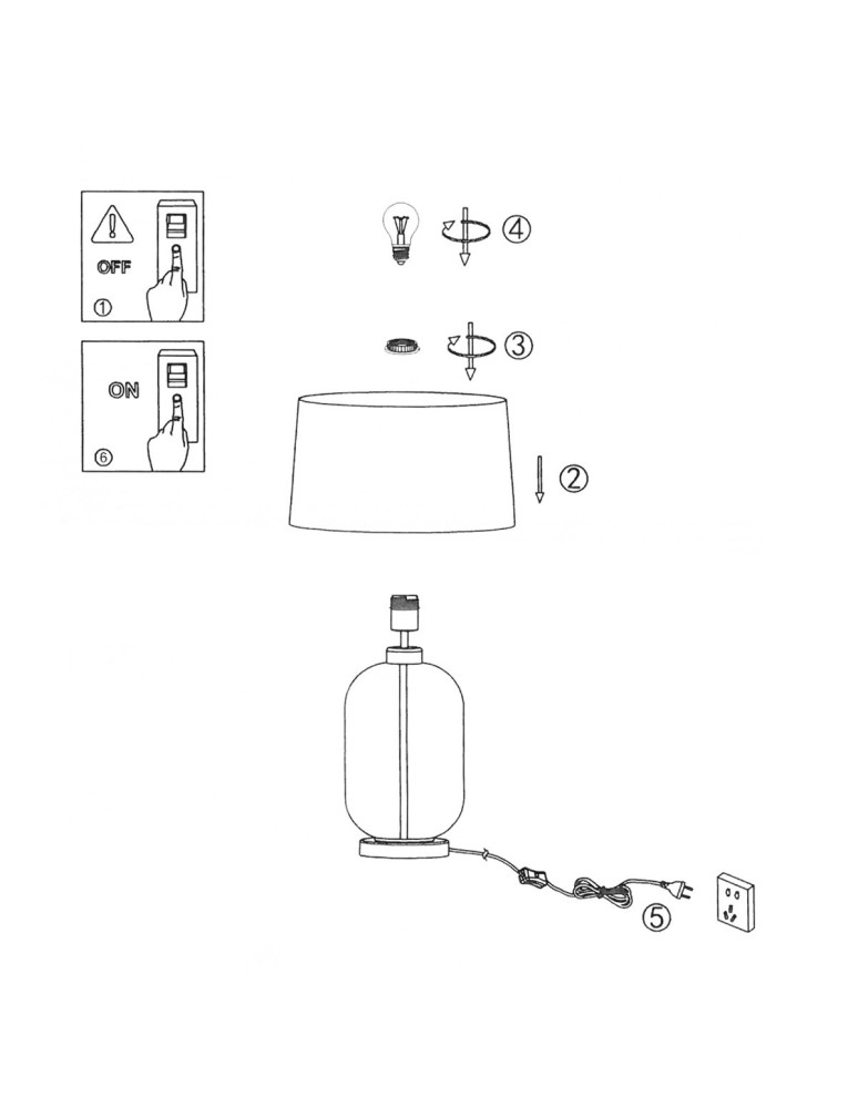 Table lamps with lampshade - Light Prestige Amur transparent table lamp 1xE27 LP-919/1T transparent - product kolory-swiatla.pl 6