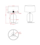 Table lamps with lampshade - Light Prestige Amur transparent table lamp 1xE27 LP-919/1T transparent - product 7