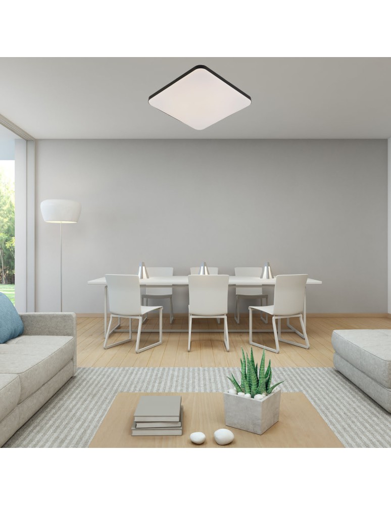 Square plafonds - Light Prestige Babylon medium 4000K black LED LP-335/1C M 4BK square plafond. - product kolory-swiatla.pl 3