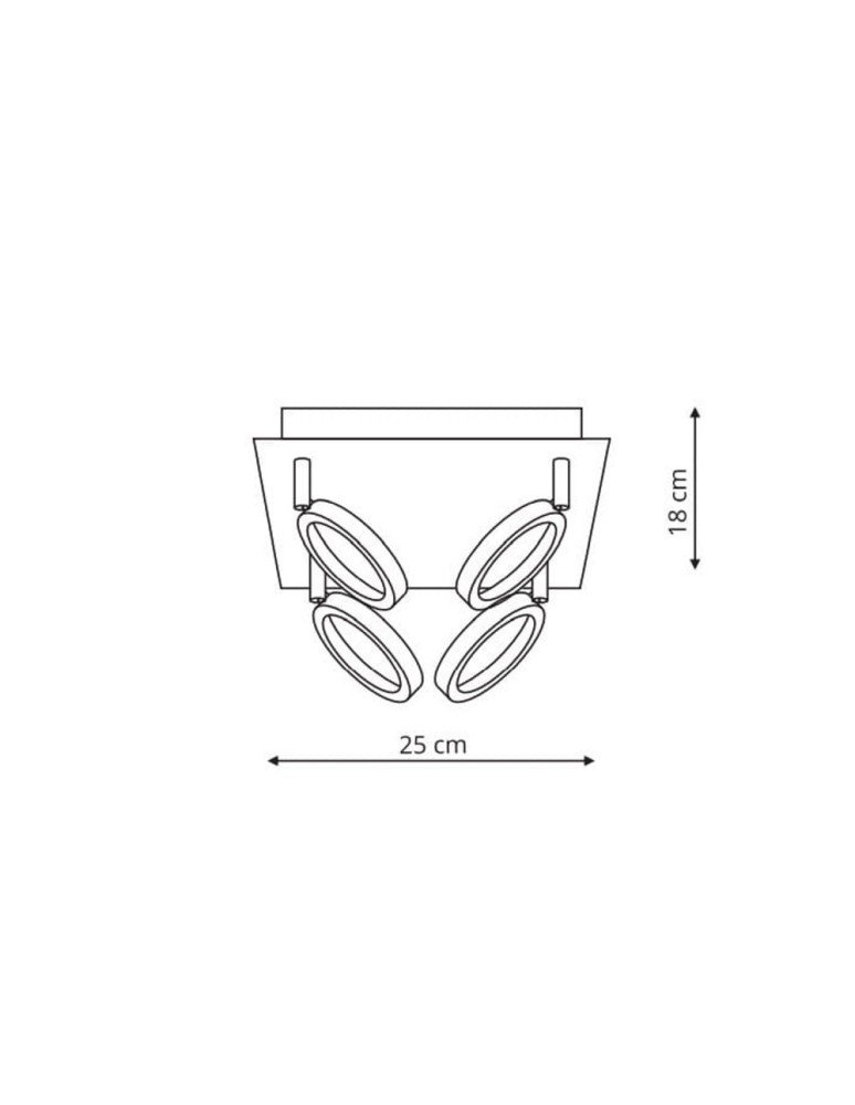 Adjustable ceiling lamps - spots - Light Prestige Carrara 4 LED plafond chrome LP-1864/4C - product kolory-swiatla.pl 2