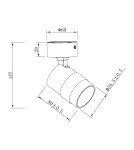 Adjustable ceiling lamps - spots - Light Prestige Spot Anillo 1xGU10 white LP-770/1W WH - product 8