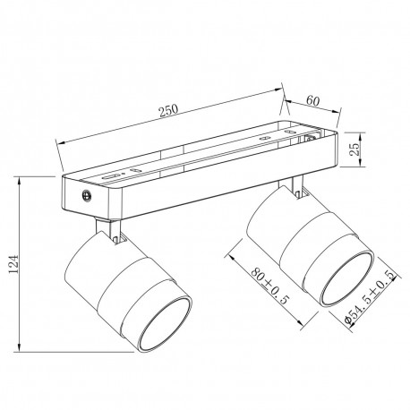 Light Prestige Spot Anillo 2xGU10 biały LP-770/2W WH