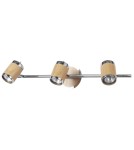 Wall lamps - Light Prestige Alba 3 wall lamp GU10 chrome, wood LP-774/3W - product 1