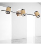Wall lamps - Light Prestige Alba 3 wall lamp GU10 chrome, wood LP-774/3W - product 3